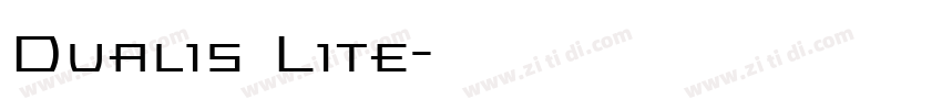 Dualis Lite字体转换